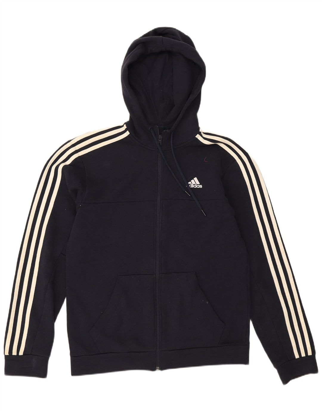 Adidas Hættetrøje med lynlås til mænd, lille marineblå bomuld
