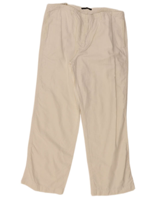 Sisley Herre Lige Casual Bukser IT 50 Large W34 L28 Hvid Bomuld