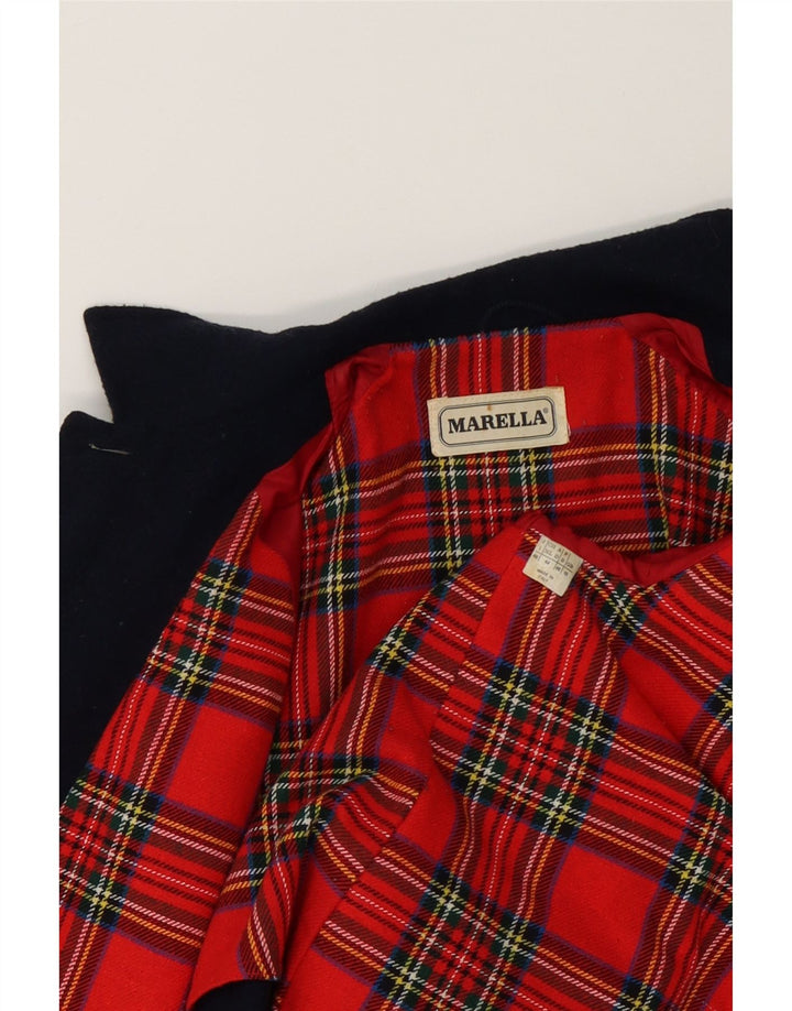 MARELLA Womens Overcoat UK 18 XL Navy Blue Vintage Marella and Second-Hand Marella from Messina Hembry 