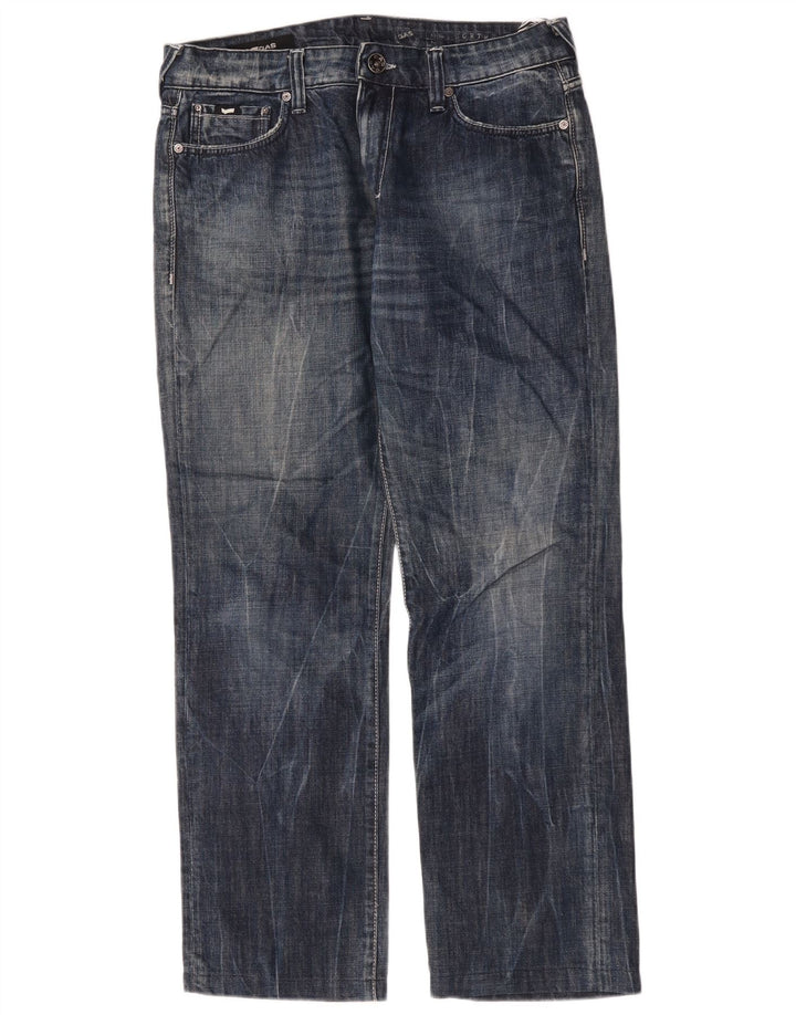Gas Straight Jeans til mænd W33 L30 Marineblå bomuld