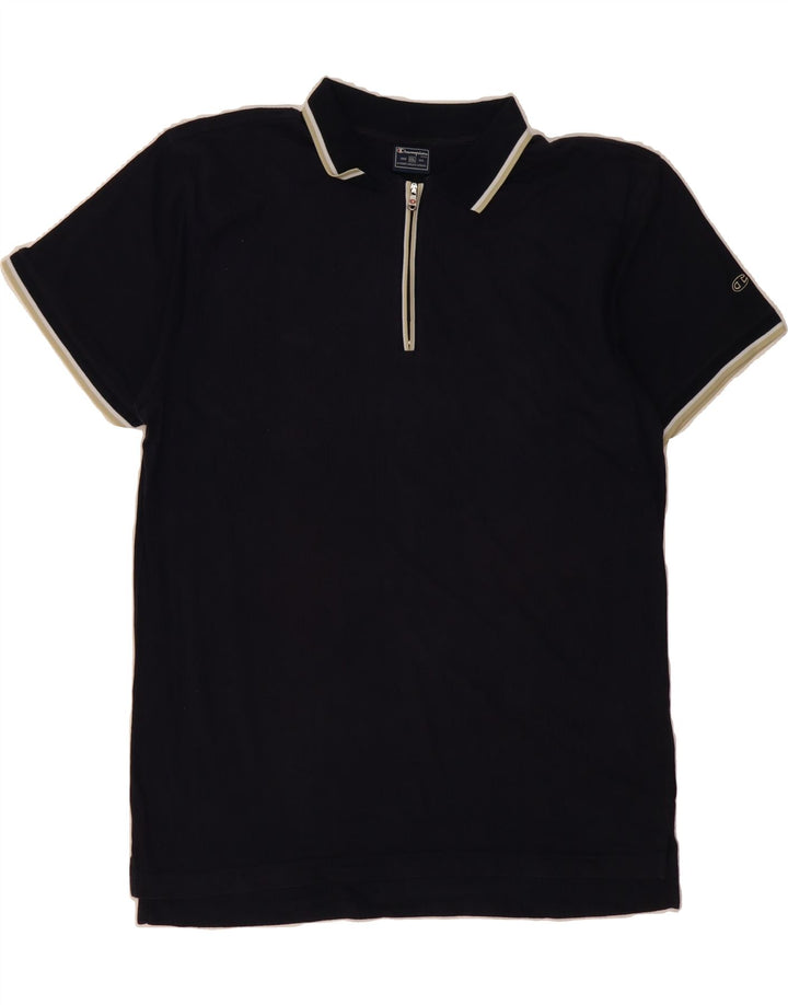 CHAMPION Mens Polo Shirt 2XL Navy Blue Cotton Vintage Champion and Second-Hand Champion from Messina Hembry 