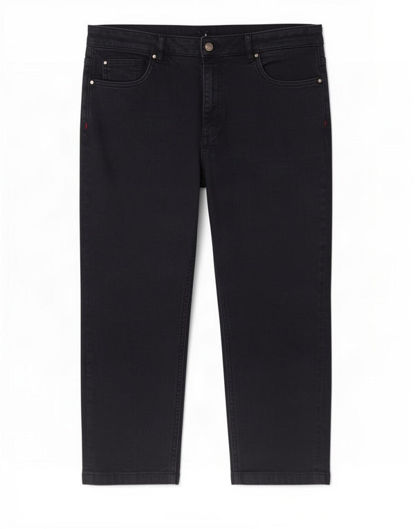 Crew Clothing Dame Cropped Jeans UK 16 Large W34 L24 Navy Blue Bomuld
