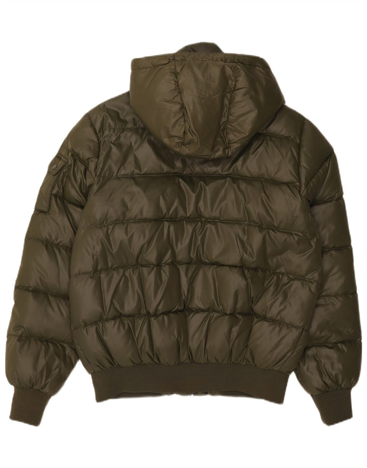 North Sails Herre hættepolstret jakke UK 38 Medium Khaki Nylon