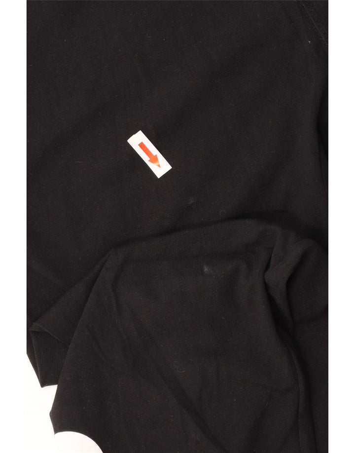 UMBRO Womens Crop Grafiske Leggings UK 12 Medium Black Bomuld