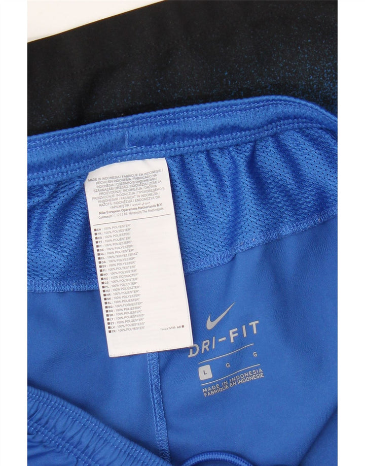 Nike Herre Dri Fit Sportshorts Store Blå Colourblock Polyester