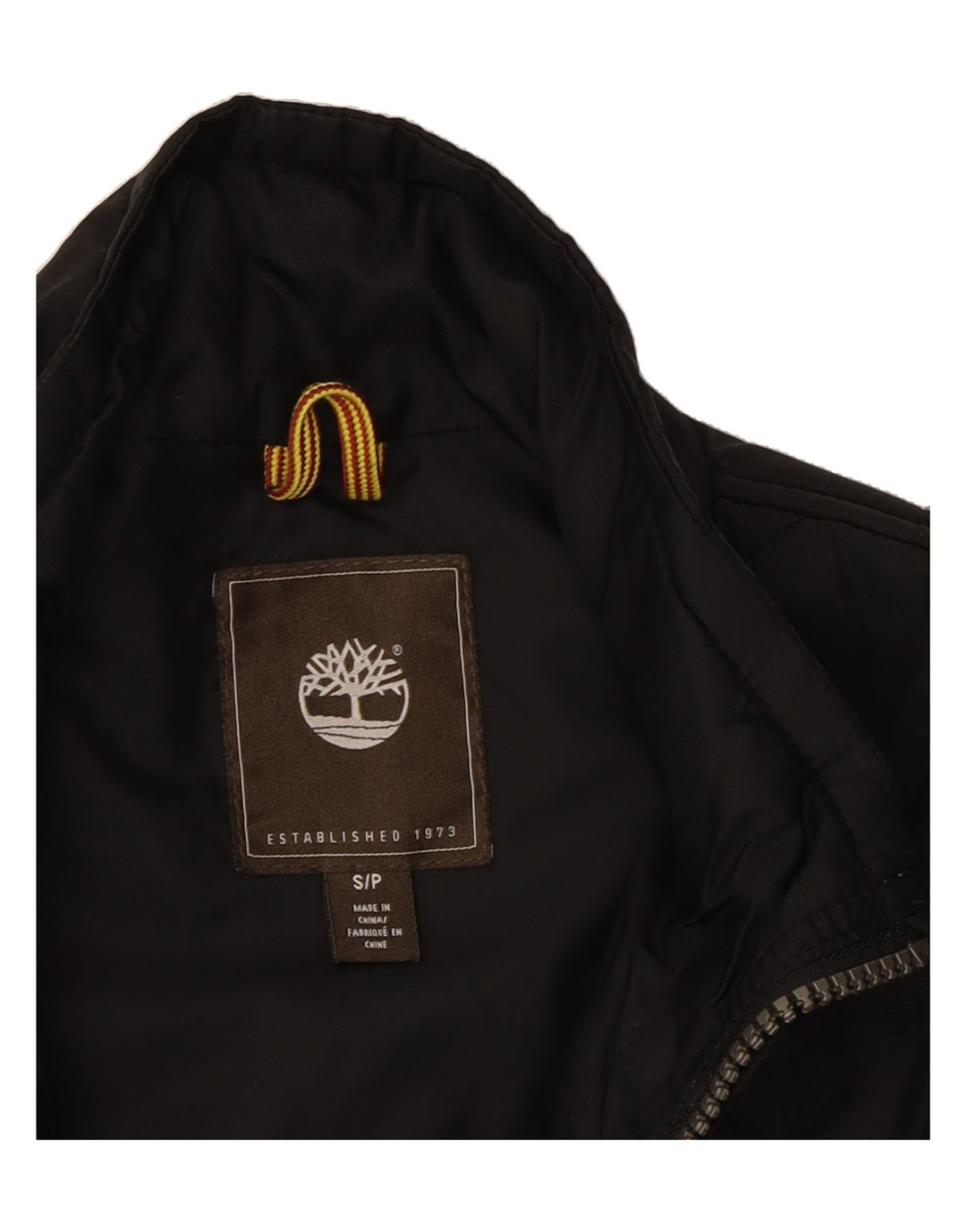 TIMBERLAND Mens Padded Jacket UK 36 Small Black Vintage Timberland and Second-Hand Timberland from Messina Hembry 
