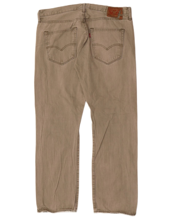 Levi's Herre 501 Straight Casual Bukser W36 L30 Khaki Bomuld
