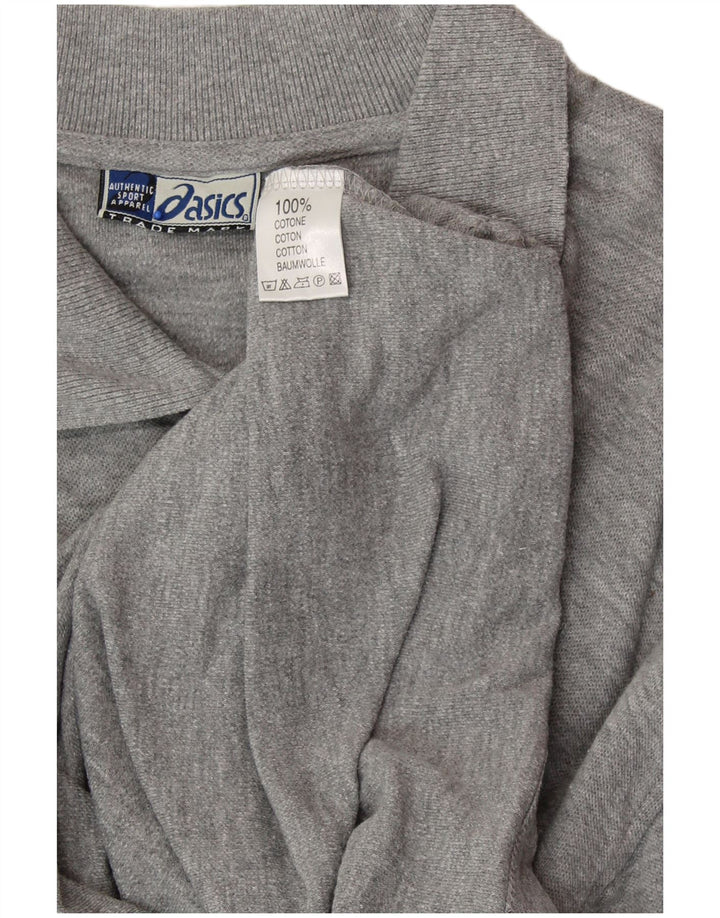 ASICS Poloshirt til mænd, stor grå flækket bomuld