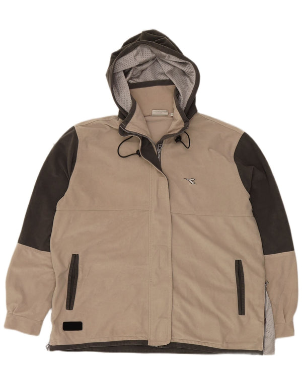 DIADORA Oversized træningsdragt topjakke til kvinder UK 14 Medium Beige