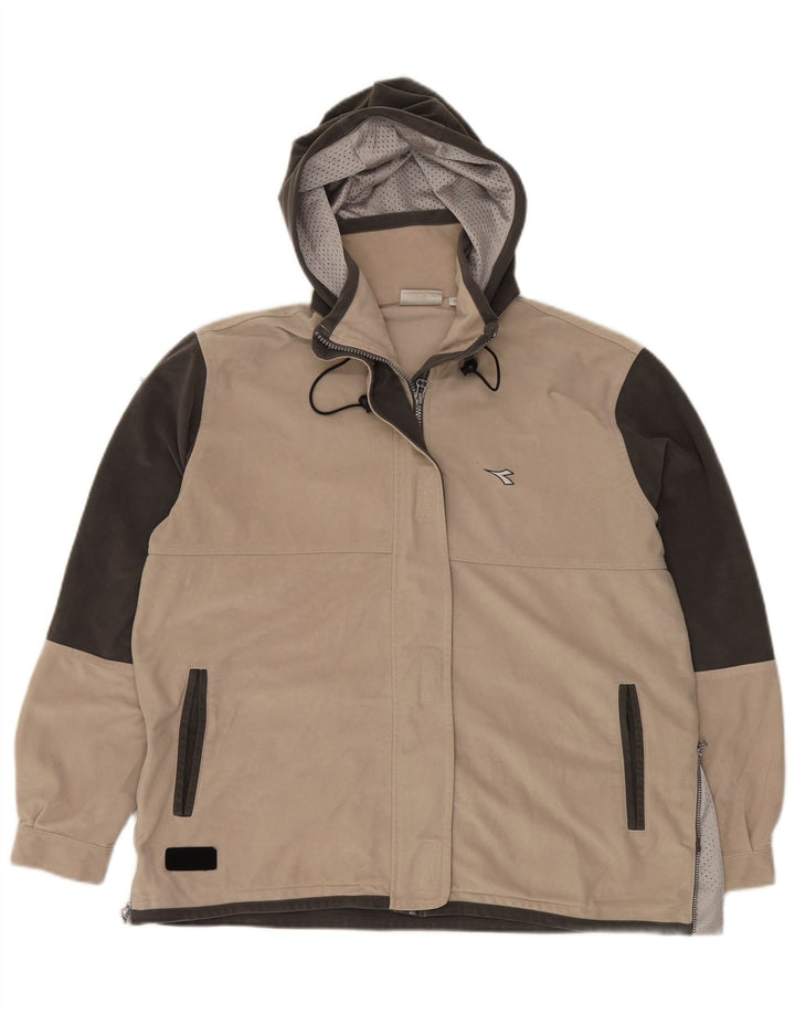 DIADORA Oversized træningsdragt topjakke til kvinder UK 14 Medium Beige