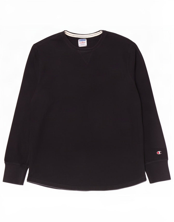 Champion Herre Top Langærmet XL Navy Blue