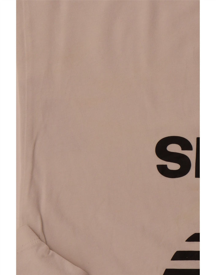 ADIDAS Grafisk T-shirt top til kvinder DK 10 Lille hvid bomuld