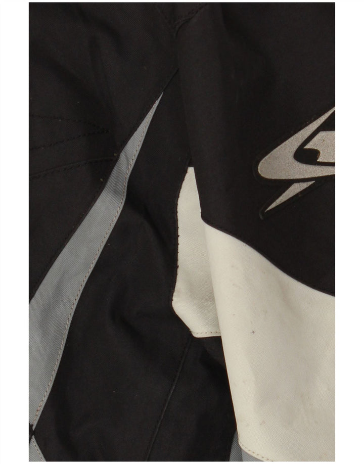 Spyke Herre Graphic Bomber Jacket UK 40 Large Black Colourblock Biker