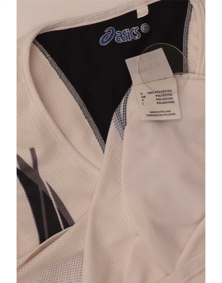 Asics Grafisk Vest Top UK 10 Small White Polyester til kvinder