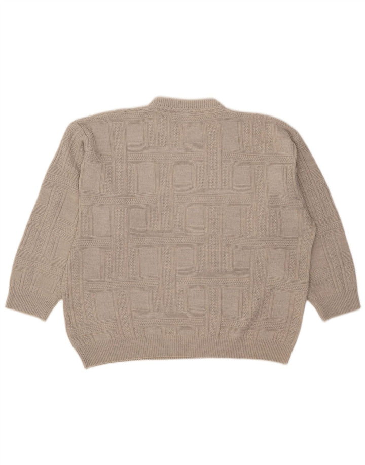 Nick Taylor Herre Crew Neck Jumper Sweater XL Grå Akryl