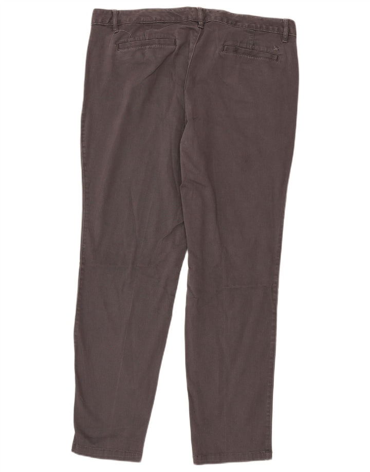 EDDIE BAUER Womens Straight Chino Trousers US 18 2XL W38 L30 Grey Cotton