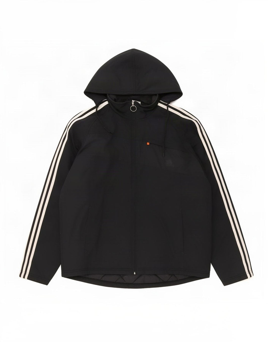 Adidas Herre hættepolstret jakke UK 38 Medium Sort Polyester