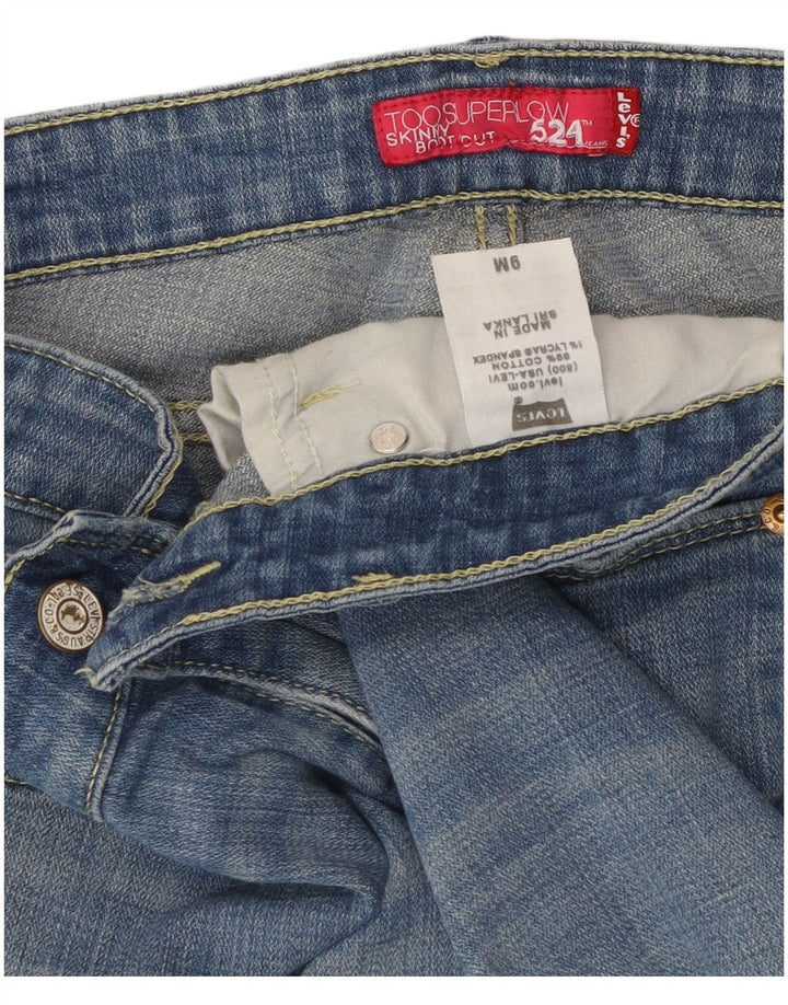 Levi's Dame 524 Skinny Bootcut Jeans med lav talje US 9 Medium W30 L30 Blå