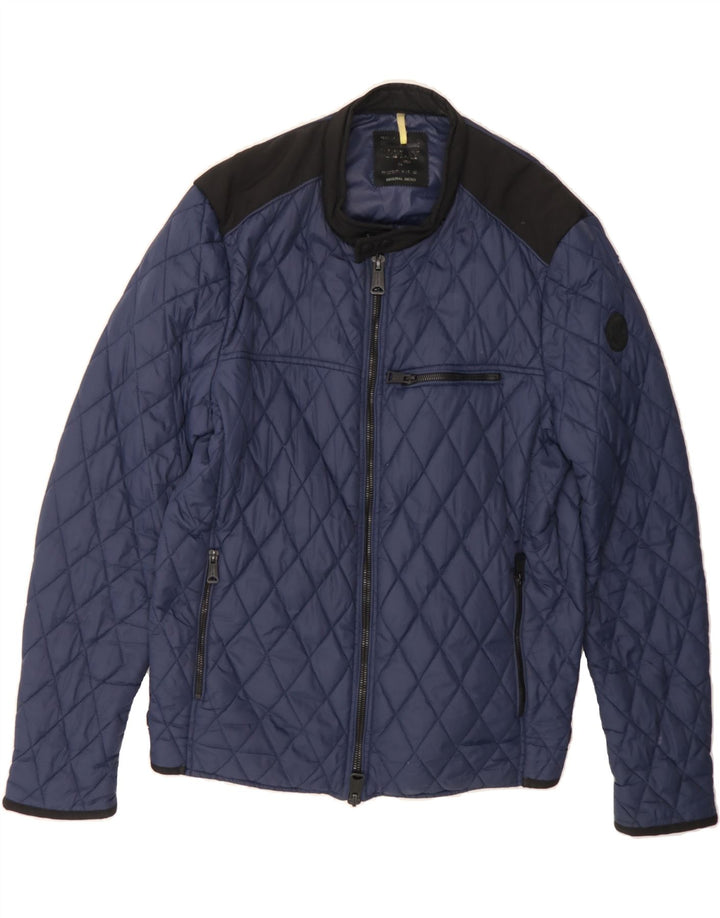 REPLAY Womens Quilted Jacket UK 18 XL Navy Blue Polyamide Vintage Replay and Second-Hand Replay from Messina Hembry 