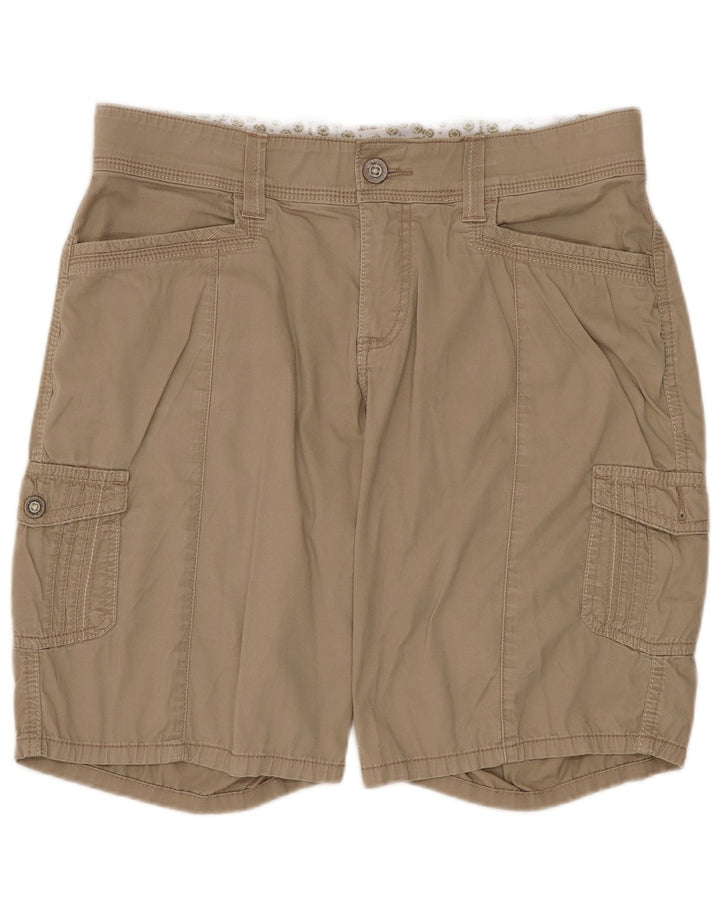 Lee Womens Cargo Shorts US 10 Large W32 Beige Bomuld