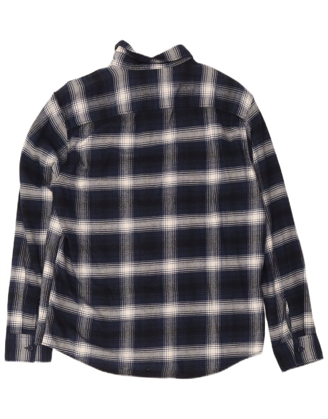 American Eagle herre flannelskjorte medium marineblå ternet bomuld