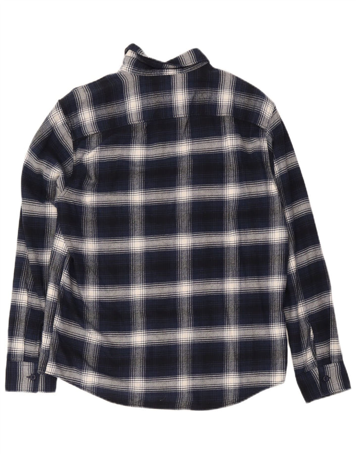 American Eagle herre flannelskjorte medium marineblå ternet bomuld