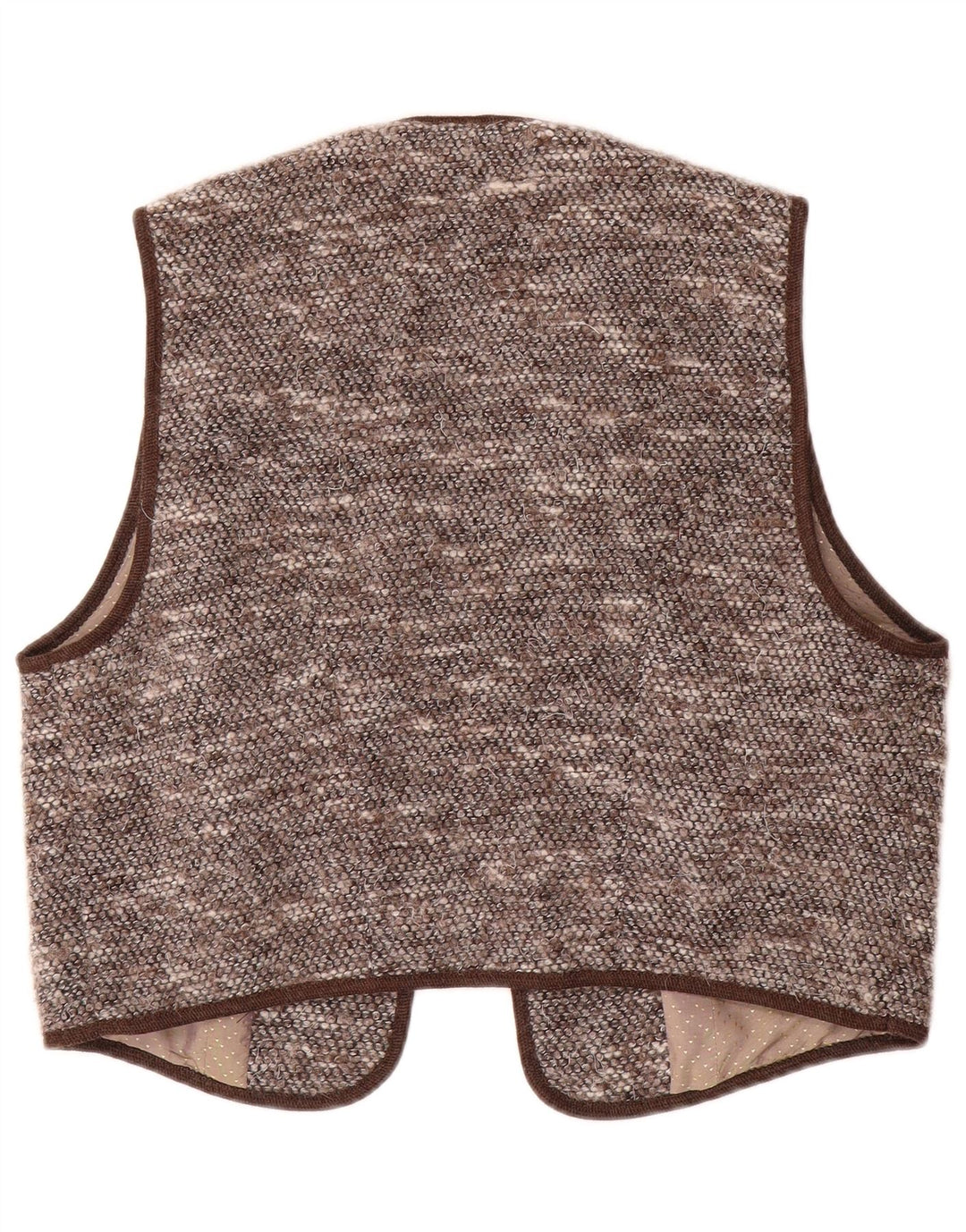 H.MOSER Dame ÅBEN vest IT 44 Medium Brun Floral Polyacrylic