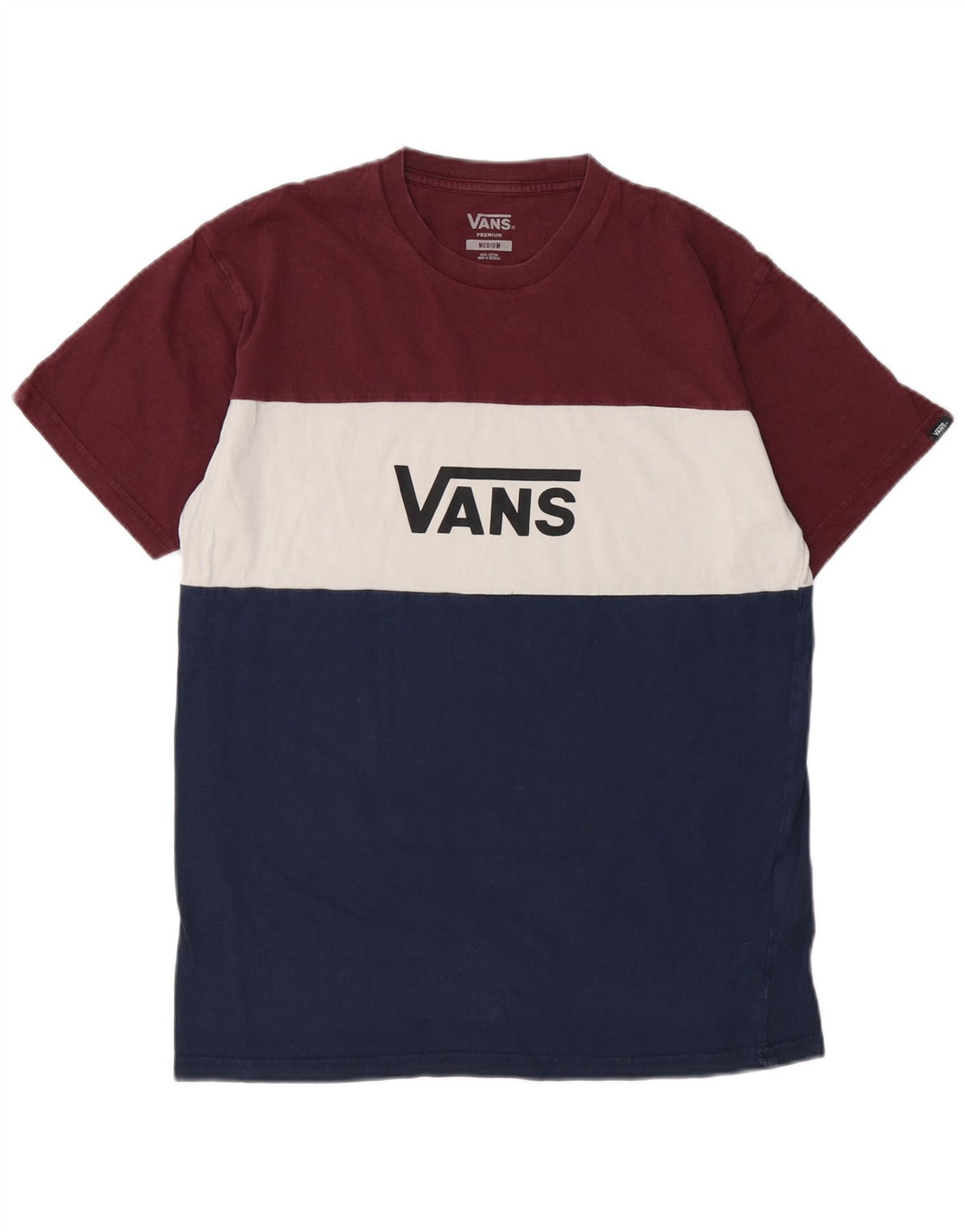VANS Herre grafisk T-shirt Top Medium Flerfarvet Colourblock Bomuld