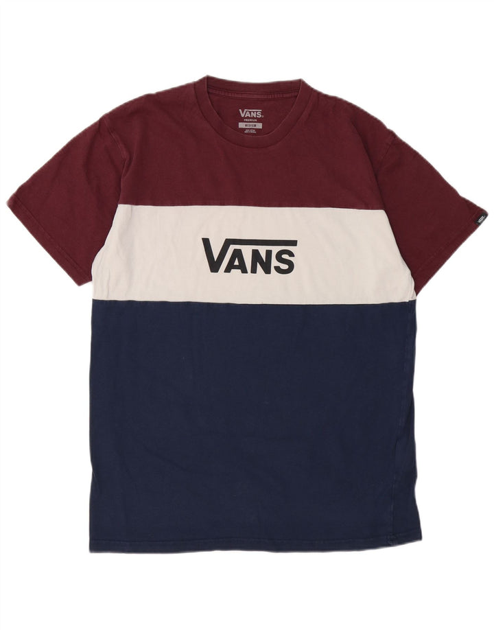 VANS Herre grafisk T-shirt Top Medium Flerfarvet Colourblock Bomuld