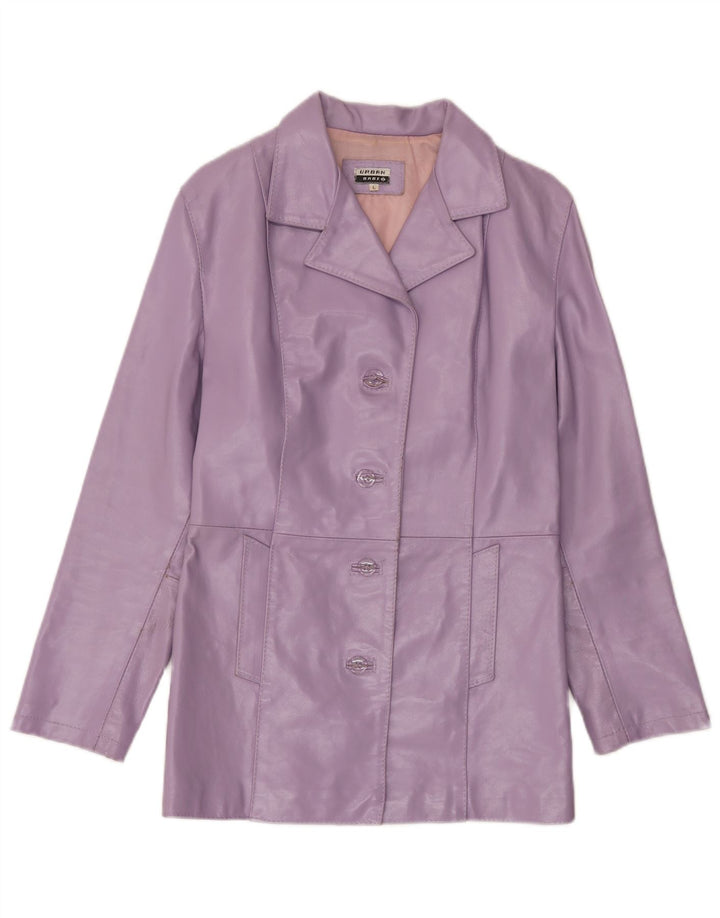 Vintage læderjakke til kvinder UK 14 Large Purple