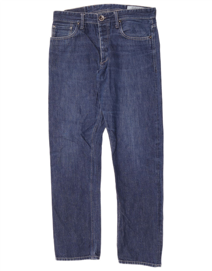Jack & Jones Straight Jeans til mænd W34 L32 Blå Bomuld