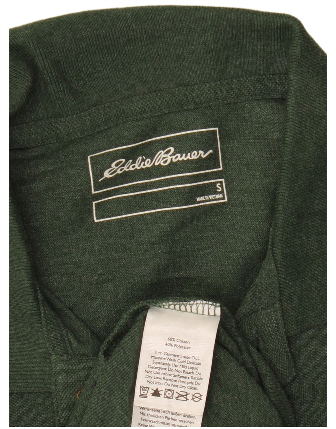 EDDIE BAUER Poloshirt til mænd Lille grøn bomuld