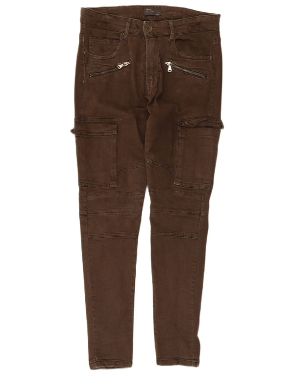 Zara Herre Slim Cargo Bukser EU 44 Large W34 L29 Khaki
