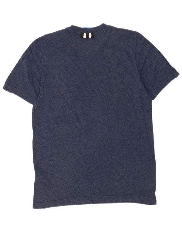 Adidas Mens T-Shirt Top Medium Navy Blue Cotton