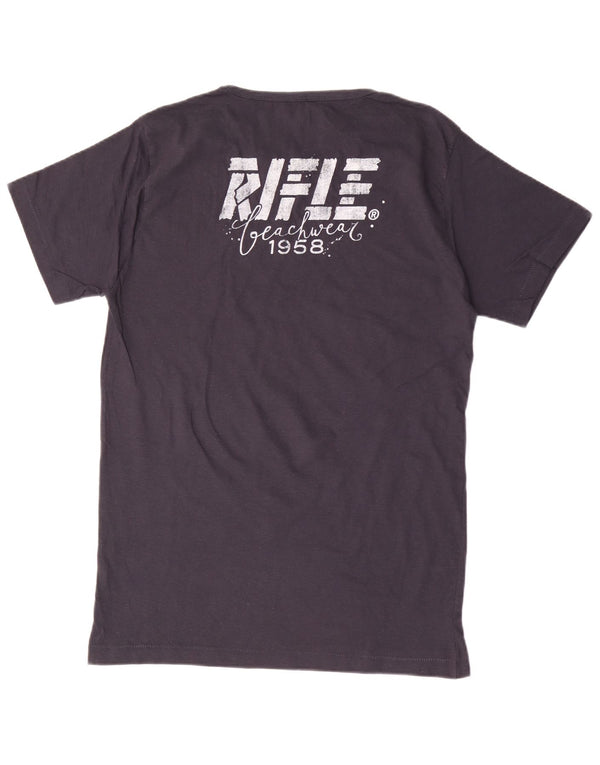 Rifle Mens Graphic T-Shirt Top 2XL Navy Blue Cotton