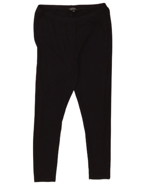 Topshop Womens Crop Leggings UK 16 Large Black Viscose