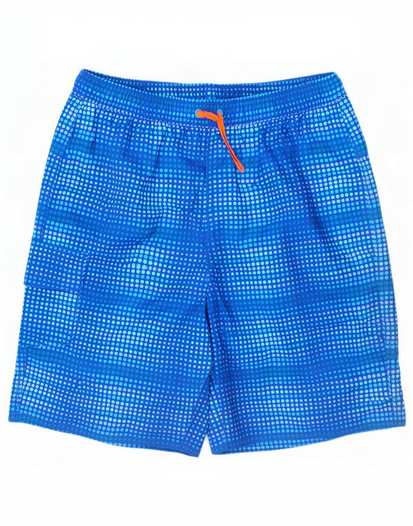 L.L.Bean Badeshorts til drenge 15-16 år blå plettet polyester