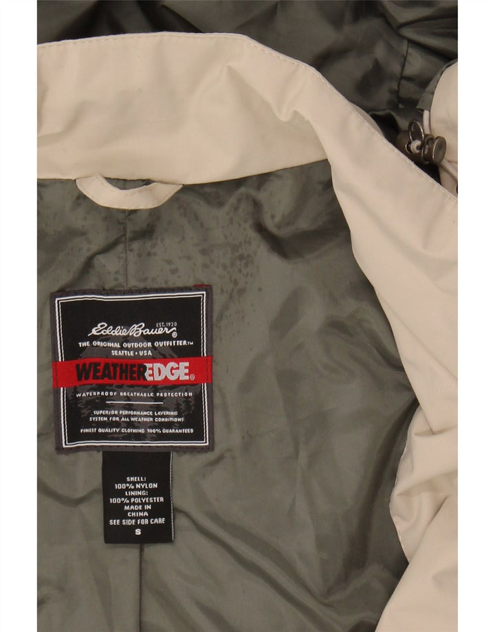 EDDIE BAUER Womens Hooded Windbreaker Coat UK 10 Small Beige Polyester Vintage Eddie Bauer and Second-Hand Eddie Bauer from Messina Hembry 