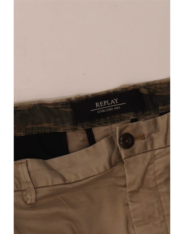 Replay Herre Chino Shorts Large W36 Beige