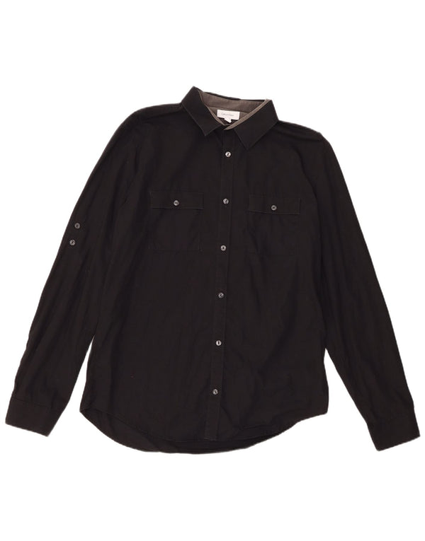 Calvin Klein Herreskjorte Medium Sort Bomuld