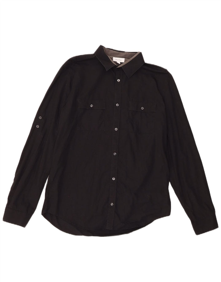 Calvin Klein Herreskjorte Medium Sort Bomuld