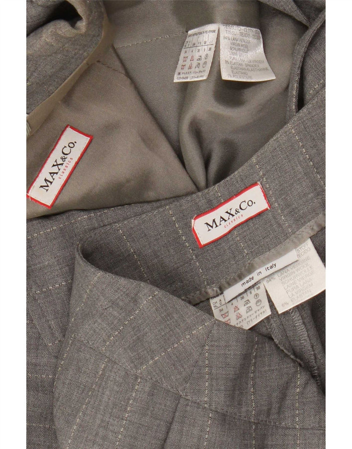 Max & Co. Damedragt med 2 knapper UK 6 XS W28 L31 Grå nålestribe