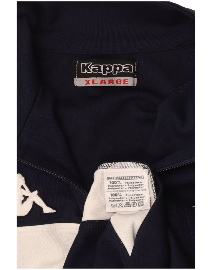 KAPPA Sweatshirt med lynlås til mænd XL Marineblå Colourblock Polyester