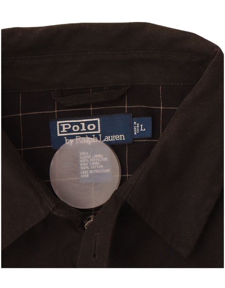 POLO RALPH LAUREN Bomberjakke til mænd UK 40 Stor Sort Bomuld