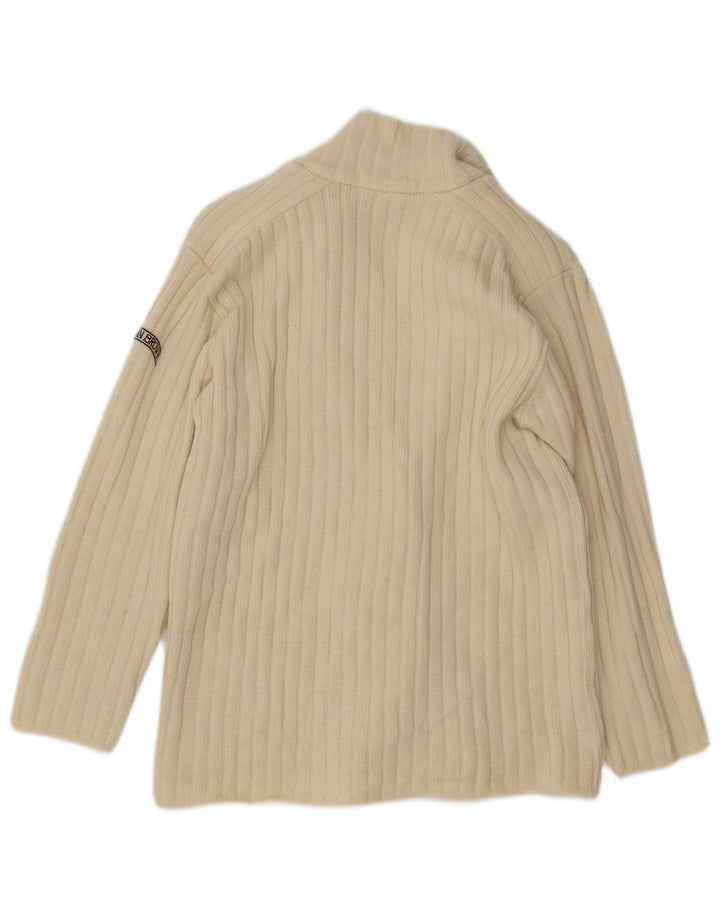 VINTAGE Womens Cardigan Sweater IT 48 XL Off White Virgin Wool Vintage Vintage and Second-Hand Vintage from Messina Hembry 