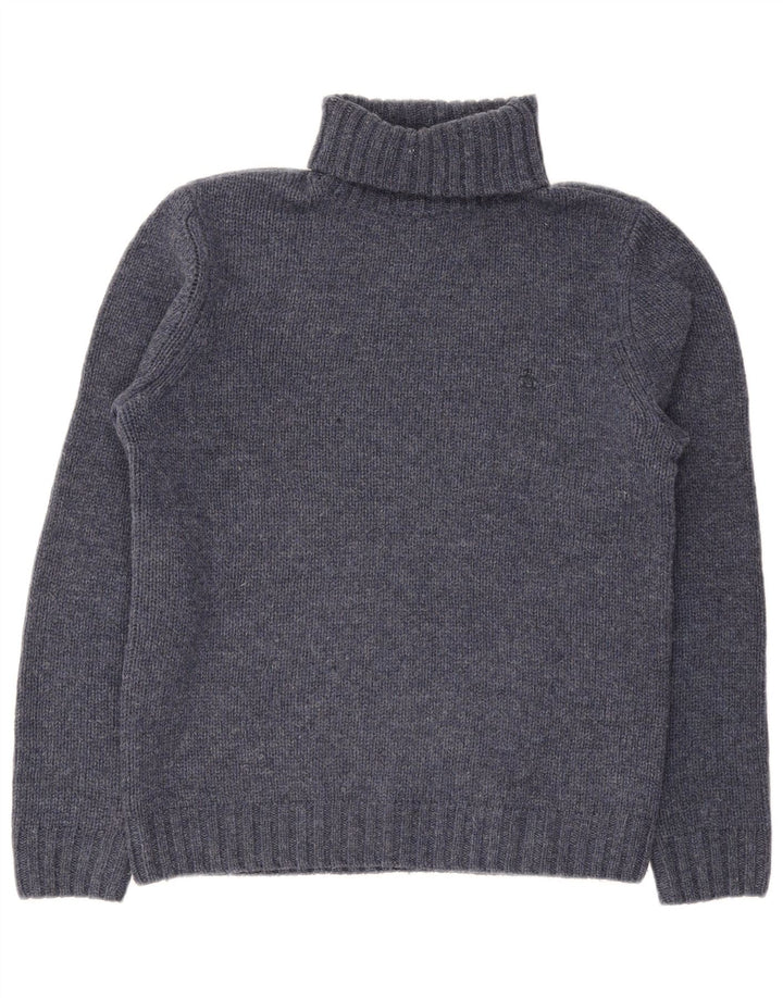 Penguin Dame Roll Neck Jumper Sweater UK 16 Large Navy Blue