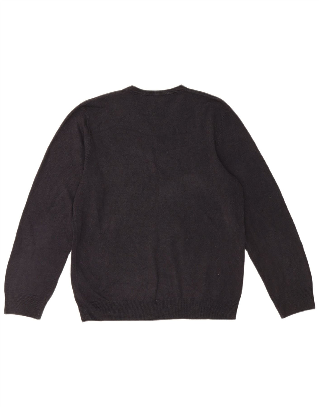 Marks & Spencer Herre Blue Harbor V-hals sweater Stor sort akryl