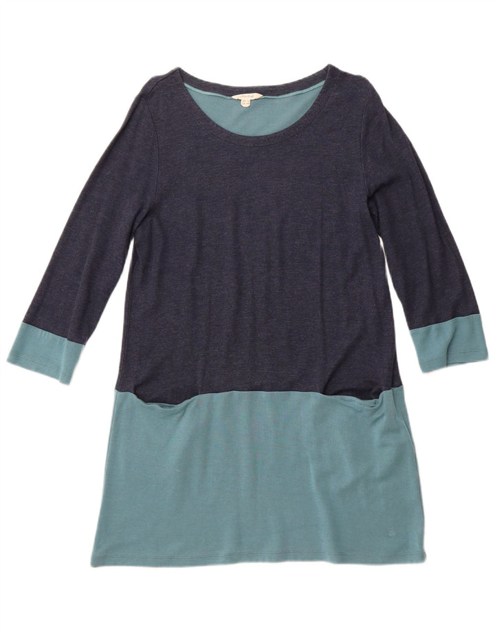 WHITE STUFF Dame A-Line Kjole UK 16 Large Navy Blue Colourblock