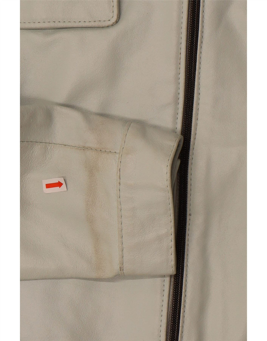 VINTAGE Womens Leather Jacket IT 46 Large Blue Leather