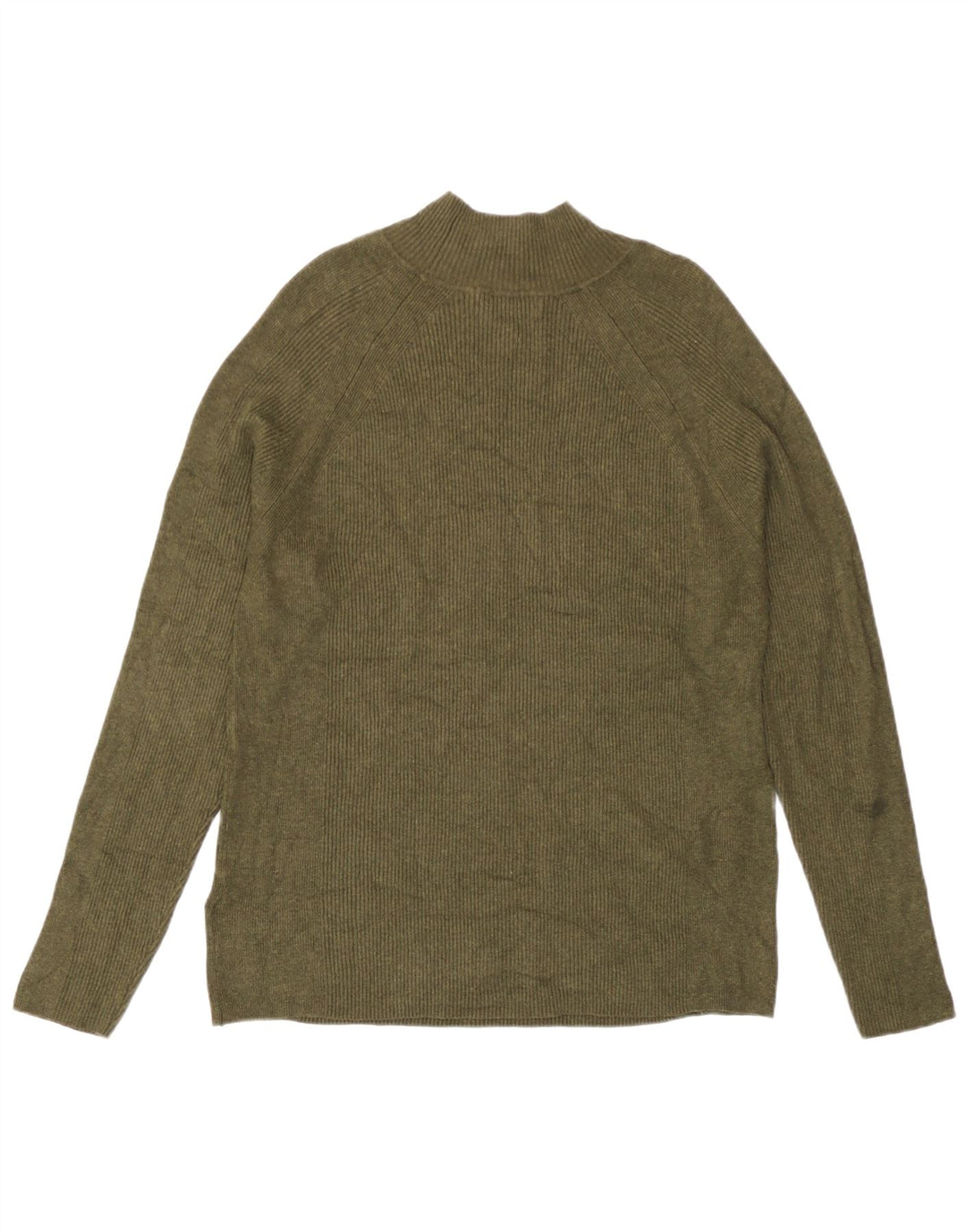 Marks & Spencer Dame Turtle Neck Jumper Sweater UK 16 Stor Khaki Viscose